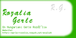 rozalia gerle business card